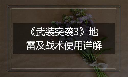 《武装突袭3》地雷及战术使用详解
