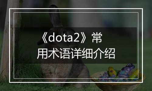 《dota2》常用术语详细介绍