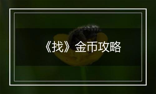 《找》金币攻略