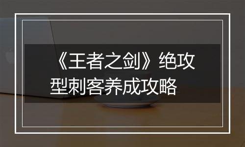 《王者之剑》绝攻型刺客养成攻略