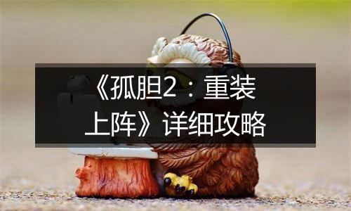 《孤胆2：重装上阵》详细攻略
