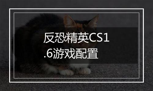 反恐精英CS1.6游戏配置