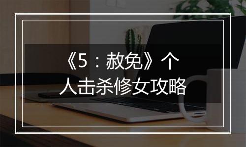 《5：赦免》个人击杀修女攻略