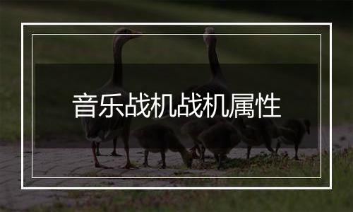 音乐战机战机属性