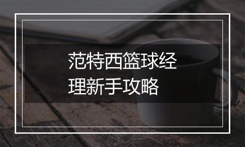 范特西篮球经理新手攻略