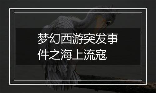 梦幻西游突发事件之海上流寇