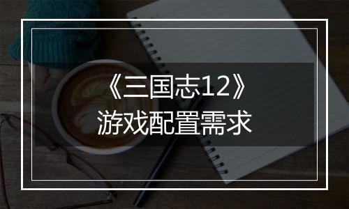 《三国志12》游戏配置需求