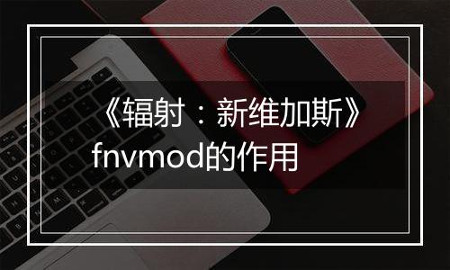 《辐射：新维加斯》fnvmod的作用