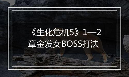 《生化危机5》1—2章金发女BOSS打法