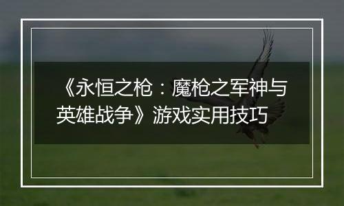 《永恒之枪：魔枪之军神与英雄战争》游戏实用技巧