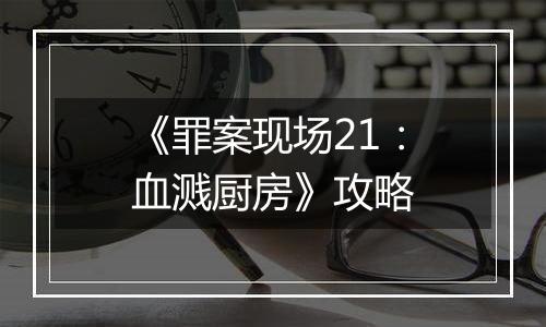 《罪案现场21：血溅厨房》攻略