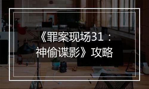 《罪案现场31：神偷谍影》攻略