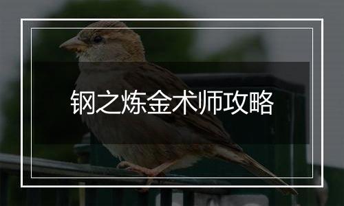钢之炼金术师攻略