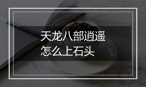 天龙八部逍遥怎么上石头