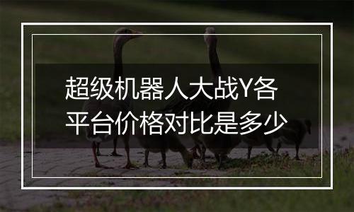 超级机器人大战Y各平台价格对比是多少