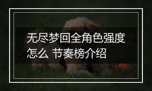 无尽梦回全角色强度怎么 节奏榜介绍