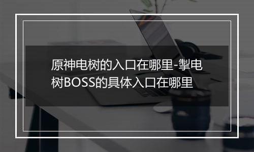 原神电树的入口在哪里-掣电树BOSS的具体入口在哪里