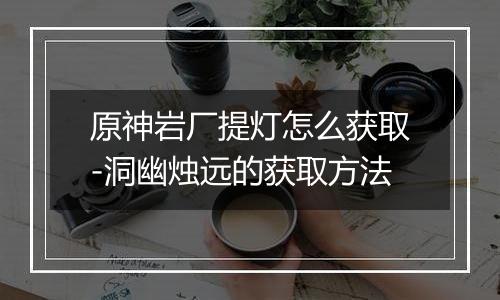 原神岩厂提灯怎么获取-洞幽烛远的获取方法