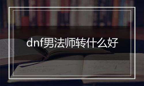 dnf男法师转什么好