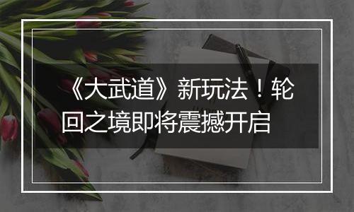 《大武道》新玩法！轮回之境即将震撼开启