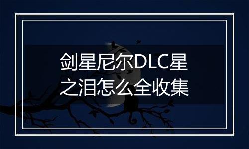剑星尼尔DLC星之泪怎么全收集