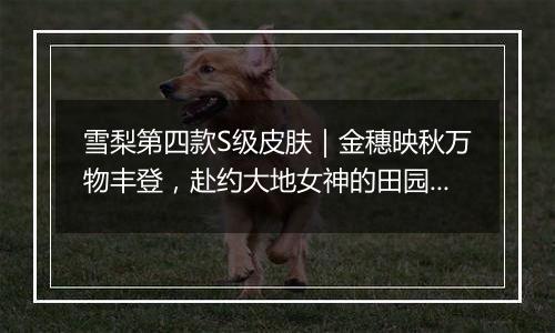 雪梨第四款S级皮肤｜金穗映秋万物丰登，赴约大地女神的田园盛宴吧