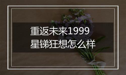 重返未来1999星锑狂想怎么样