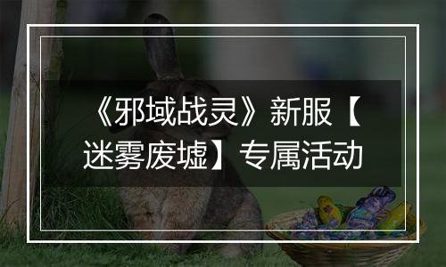 《邪域战灵》新服【迷雾废墟】专属活动