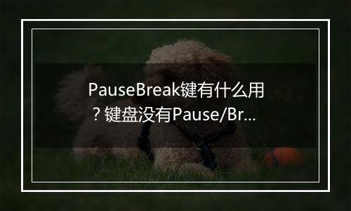 PauseBreak键有什么用？键盘没有Pause/Break键怎么办？