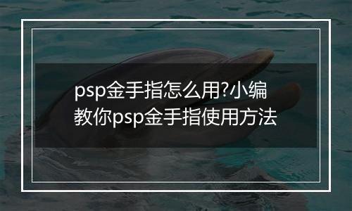 psp金手指怎么用?小编教你psp金手指使用方法
