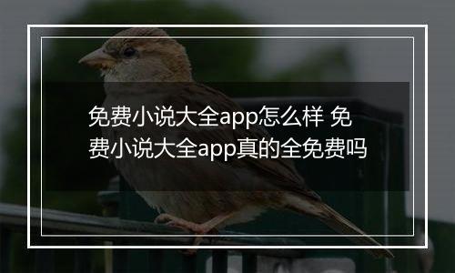 免费小说大全app怎么样 免费小说大全app真的全免费吗