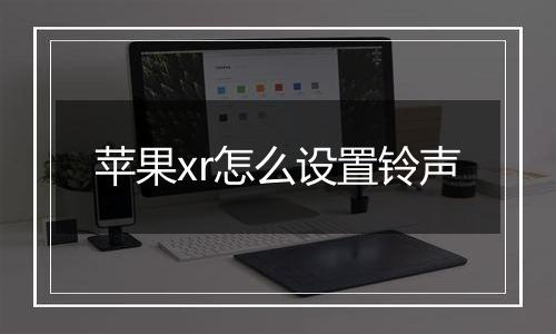 苹果xr怎么设置铃声