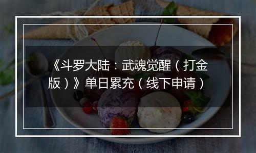 《斗罗大陆：武魂觉醒（打金版）》单日累充（线下申请）