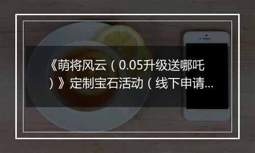 《萌将风云（0.05升级送哪吒）》定制宝石活动（线下申请）