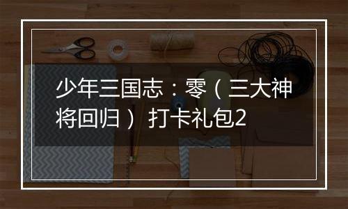 少年三国志：零（三大神将回归） 打卡礼包2