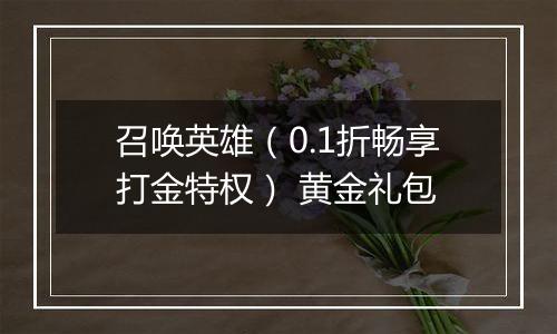 召唤英雄（0.1折畅享打金特权） 黄金礼包