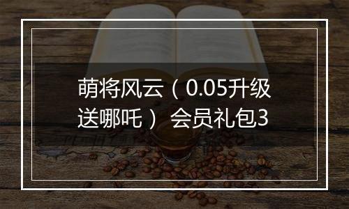 萌将风云（0.05升级送哪吒） 会员礼包3
