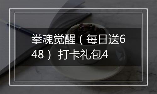 拳魂觉醒(每日送648) 打卡礼包4