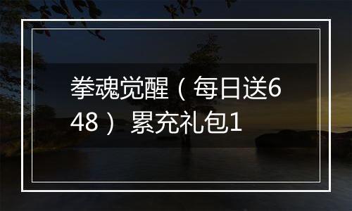 拳魂觉醒（每日送648） 累充礼包1