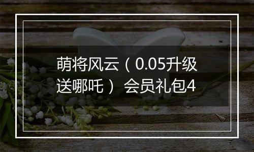 萌将风云（0.05升级送哪吒） 会员礼包4