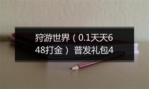 狩游世界（0.1天天648打金） 普发礼包4