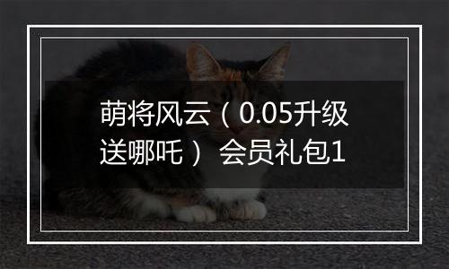 萌将风云（0.05升级送哪吒） 会员礼包1