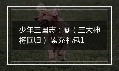 少年三国志：零（三大神将回归） 累充礼包1