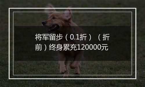 将军留步（0.1折） （折前）终身累充120000元