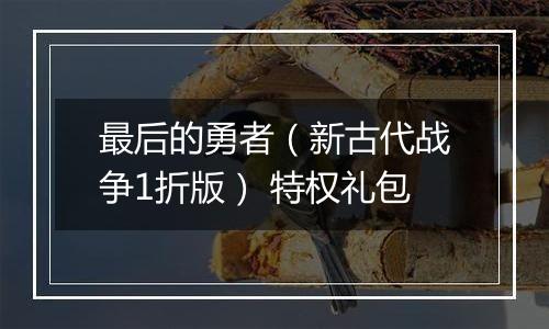 最后的勇者（新古代战争1折版） 特权礼包