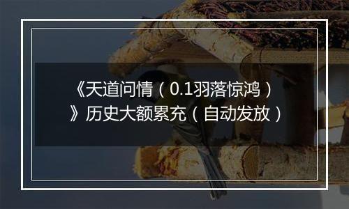 《天道问情（0.1羽落惊鸿）》历史大额累充（自动发放）