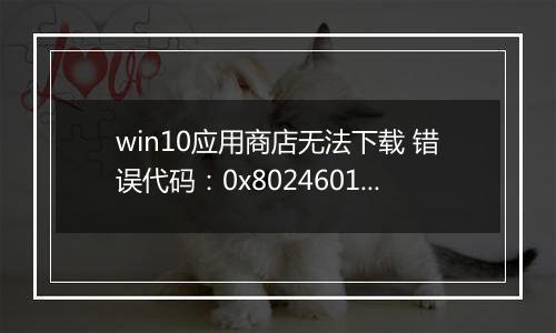 win10应用商店无法下载 错误代码：0x80246019 处理方法