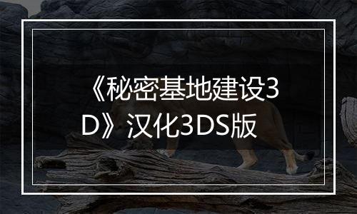 《秘密基地建设3D》汉化3DS版
