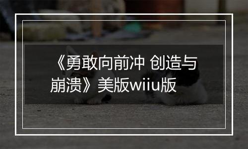 《勇敢向前冲 创造与崩溃》美版wiiu版