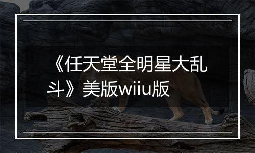 《任天堂全明星大乱斗》美版wiiu版
